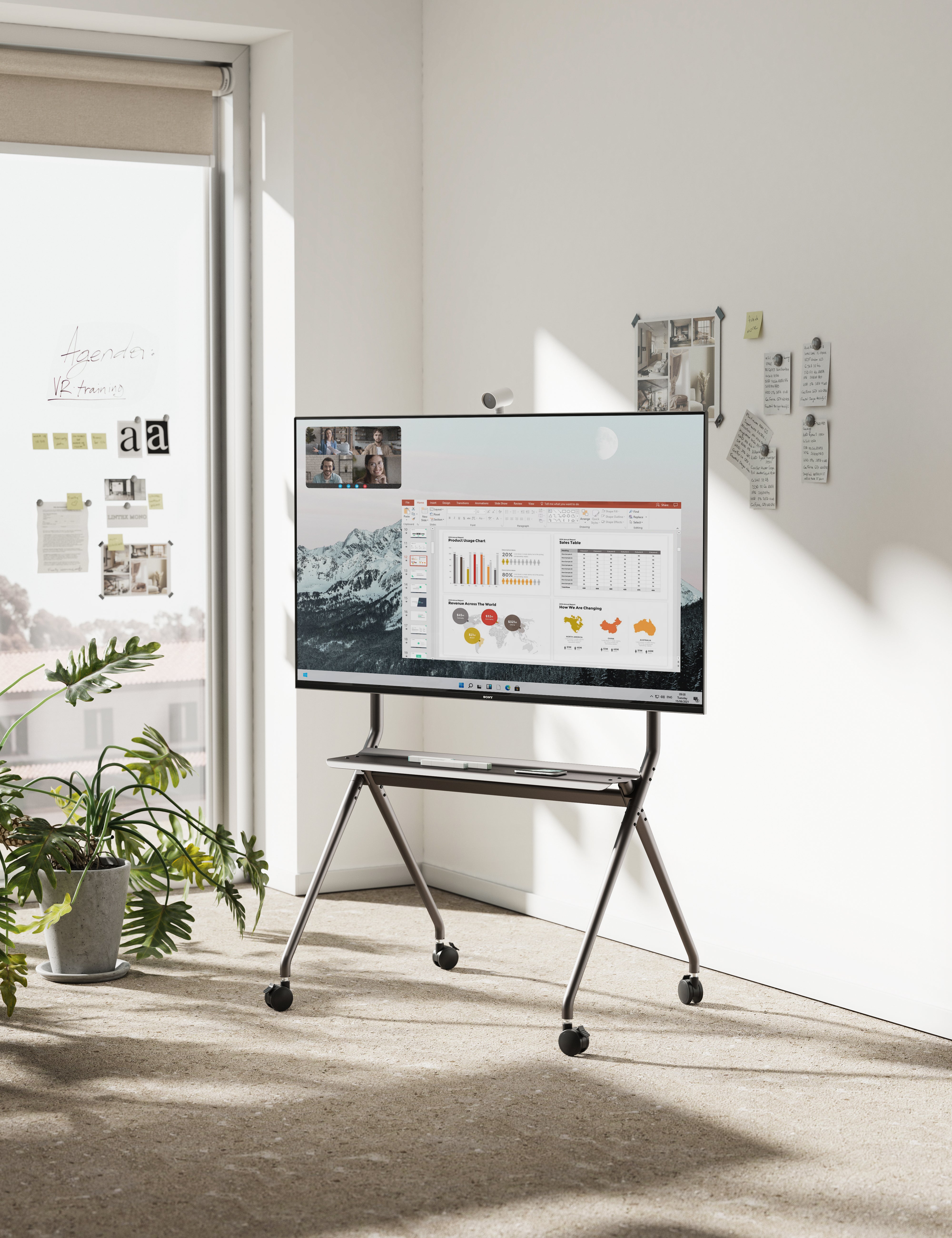 EQ TM 50-86 Stand for Interactive Displays | Fits 50" - 86" | Adjustable Hook Design