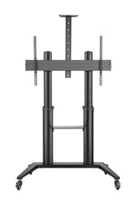EQ TM 70-120 Stand for Interactive Displays | Fits 70"–120" | Free-Tilting Mechanism | Adjustable Camera & Equipment Shelves