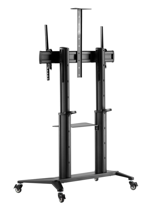 EQ TM 70-120 Stand for Interactive Displays | Fits 70"–120" | Free-Tilting Mechanism | Adjustable Camera & Equipment Shelves