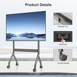 EQ TEX 75-90 Stand for Interactive Displays | Fits 75" - 90" | Remote Controller | Easy Height Adjustments