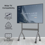 EQ TEX 75-90 Stand for Interactive Displays | Fits 75" - 90" | Remote Controller | Easy Height Adjustments